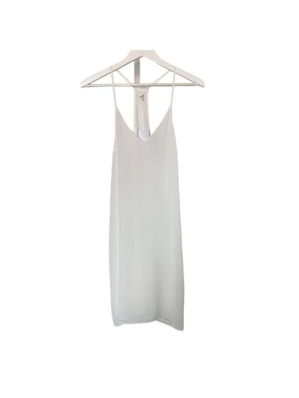 Amanda Uprichard White Silky Racerback Dress